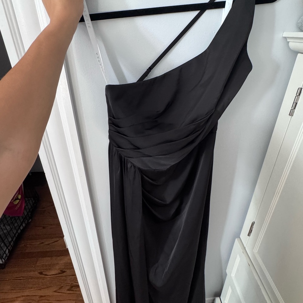 Azazie One-Shoulder Black Dress